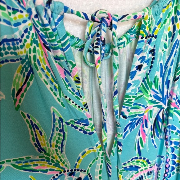 Lilly Pulitzer Gianni Skort Romper in "Bermuda Blue Turtle" XL - Picture 7 of 9